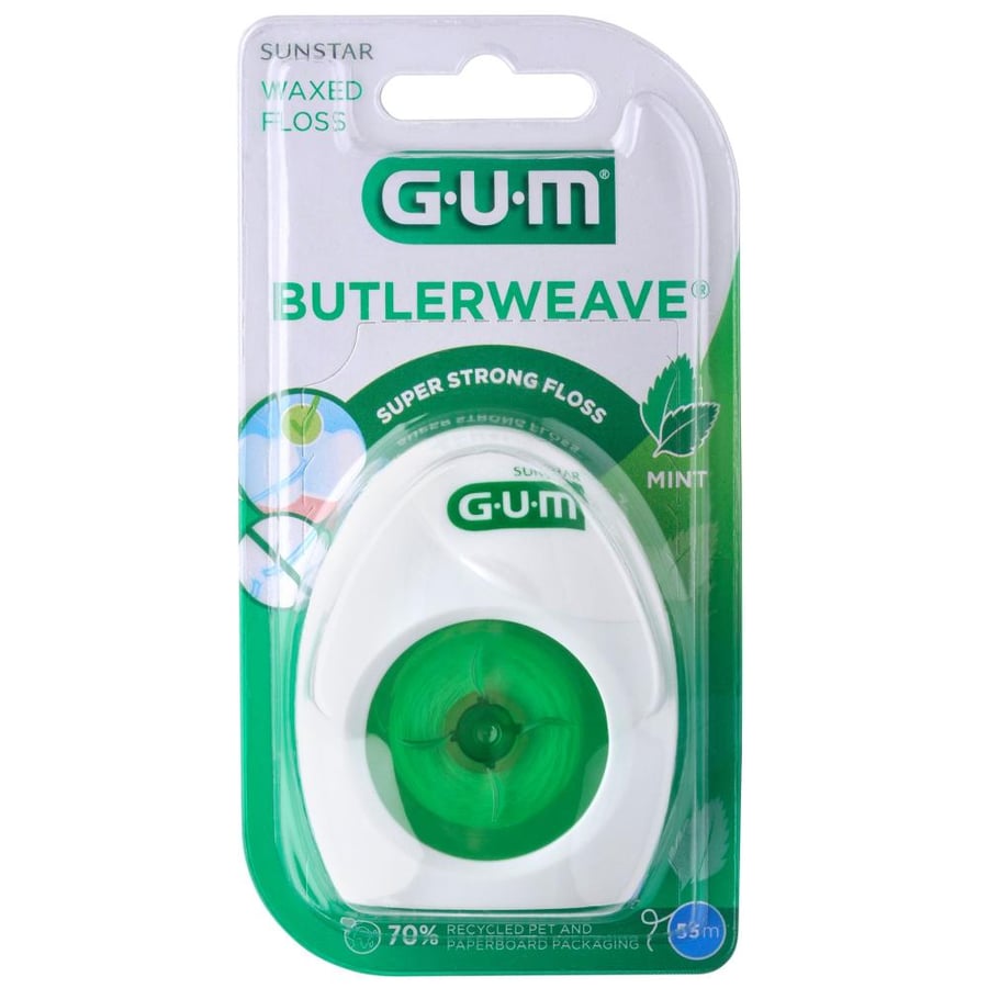 خيط الاسنان Gum , مع الشمع , BUTLER WEAVE