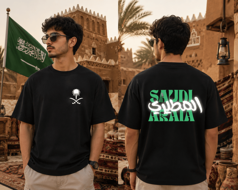 تيشيرت بطباعه اسم قبيلتك عاكس