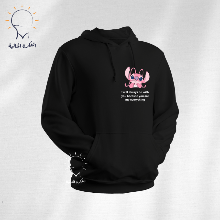 بلوفر مع صورة جانبيه وعباره