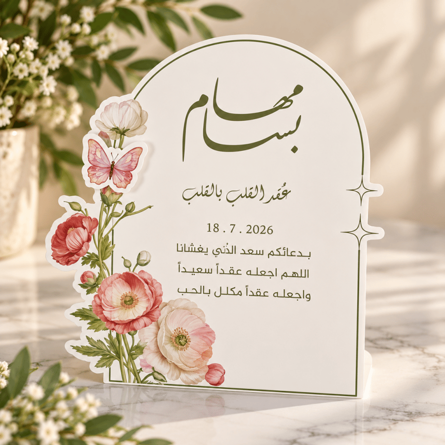 كرت طاوله الوردة (الحبه)