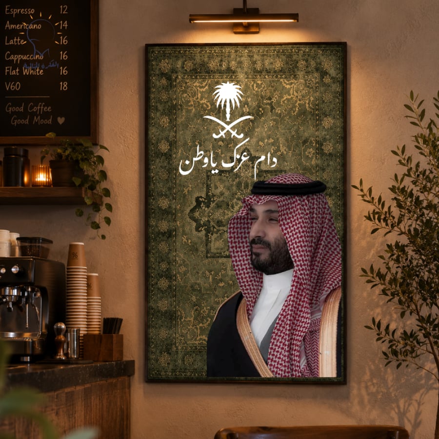 سجاد قهوه مع عباره اوصورة حسب طلبك