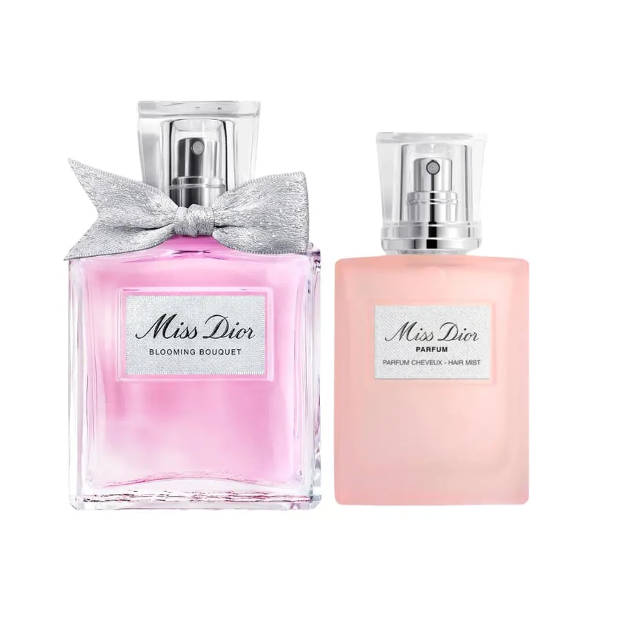 مجموعة ديور عطر مس ديور بلومينج بوكيه او دو تواليت 100 مل + معطر شعر مس ديور بارفيوم 30 مل