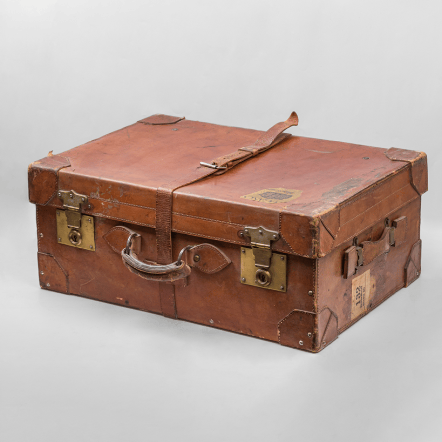 Leather travel bag Italian UGANO