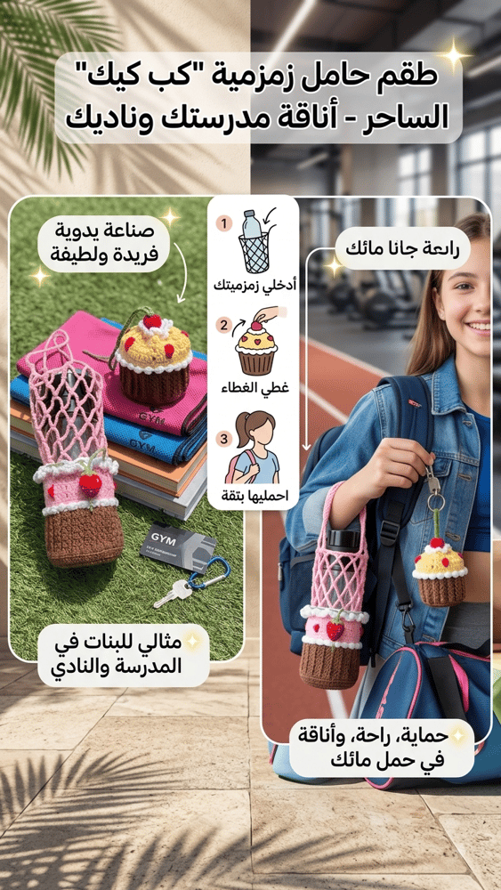 حافظة زمزمية كروشيه