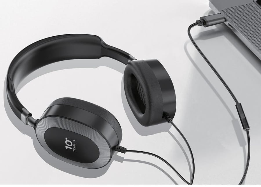 سماعه 10+ ستيريو STERO HIFI سلكية تايب سي من tenplus