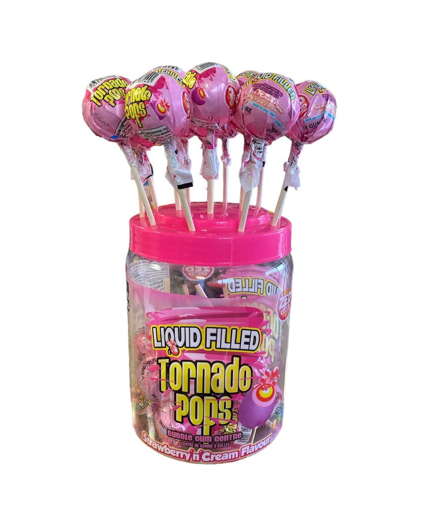 Zaid Al-Sa'ila Tornado Pops strawberry and cream flavor - 35 pieces