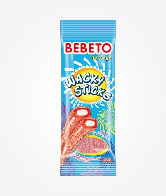 Bebeto أعواد  بيبيتو واكي ستيكس بنكهة الفراولة والفانيليا