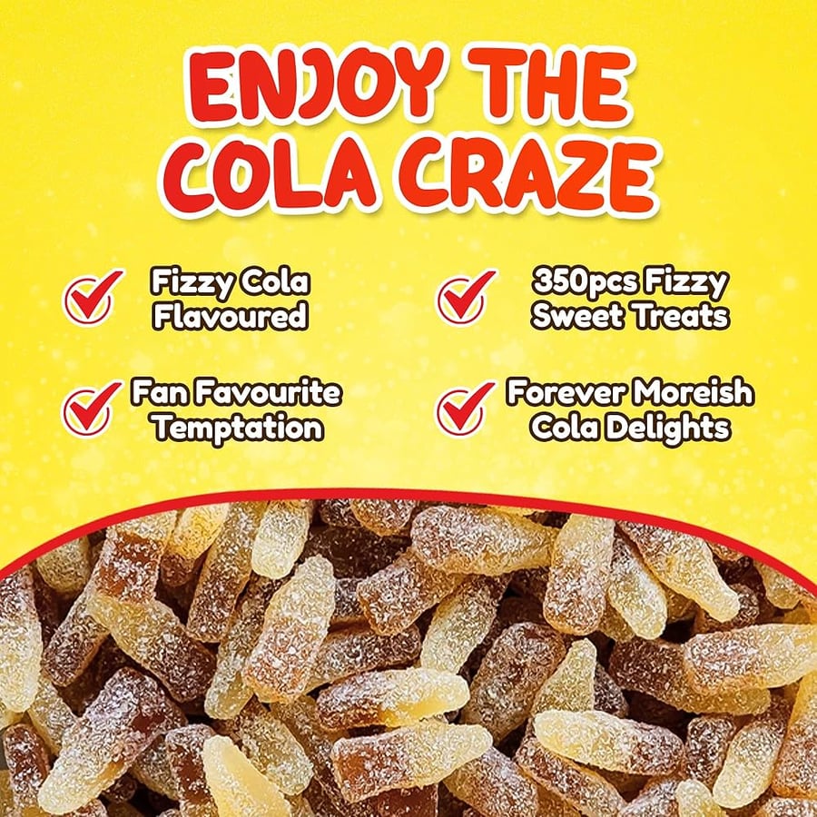 Sweet Zone carbonated cola bottles bag - 90 grams