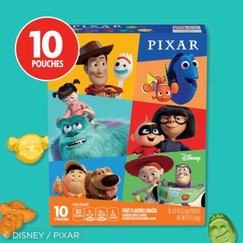وجبات جيلاتينية خفيفة بنكهة الفواكه من بيتي كروكر بيكسار (8 أونصة، 10 قطع)  -Betty Crocker Pixar Fruit Flavored Snacks (8 oz, 10 ct)