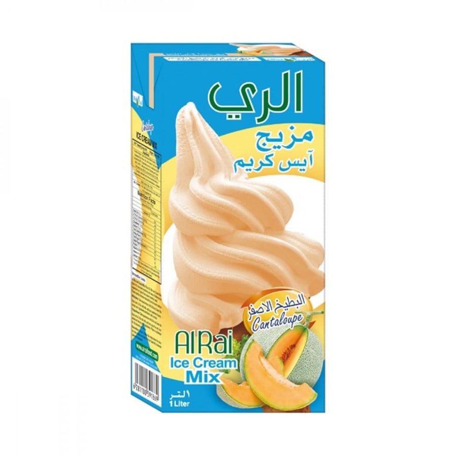 الري مزيج خليط الآيس كريم  نكهة  الشمام    الحجم 1 لتر 12 عبوه