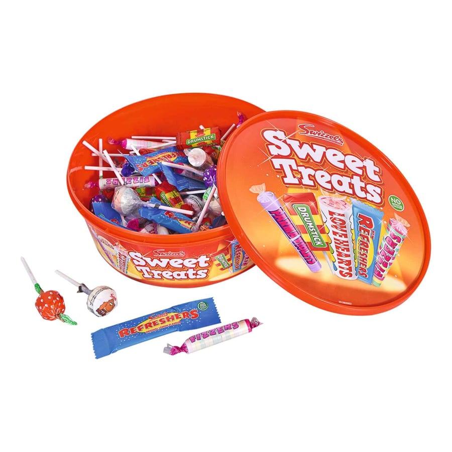 Swizzles Sweet Treats candy box, 600 grams package, white