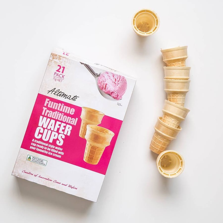 Altimate Traditional Wafer Cups  بسكويت آيس كريم  رقائق الويفر وافل التقليدية من ألتيميت) العدد  21
