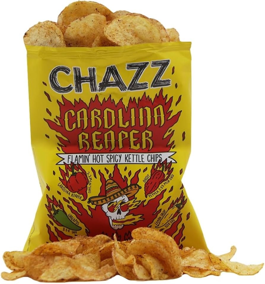 Chips, spicy pepper flavored potato chips from Chester Carolina Reaper - 50 grams