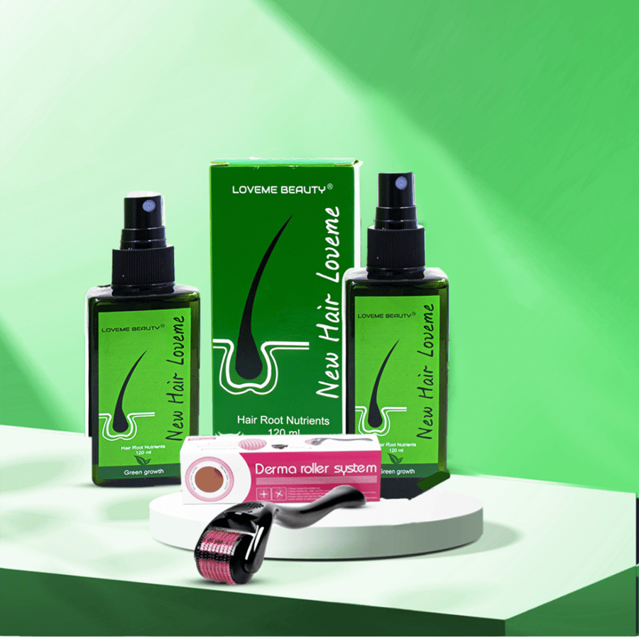 لاف مي نيو هير لنمو الشعر من الجذور 120 مل + ديرما رول 0.5 - New Hair love me 120 ml