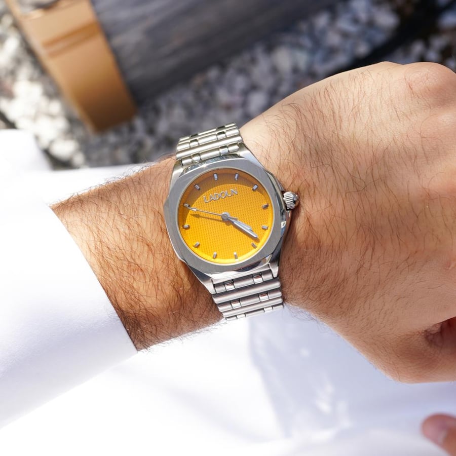 Men's Silver Stainless Steel Watch from Ladoun