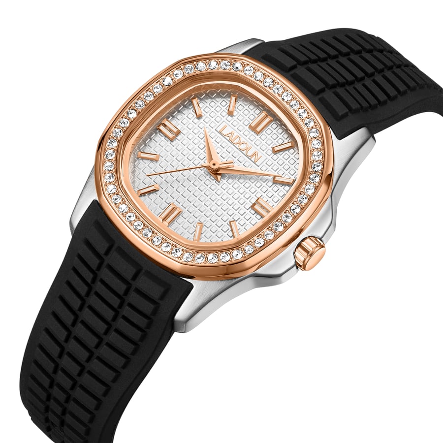 Women's Rubber Strap Watch from Ladoun – Exclusive Design