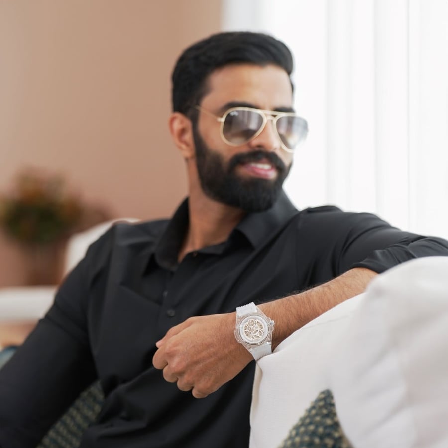 ساعة زين الشفافة  لون أبيض من لادون