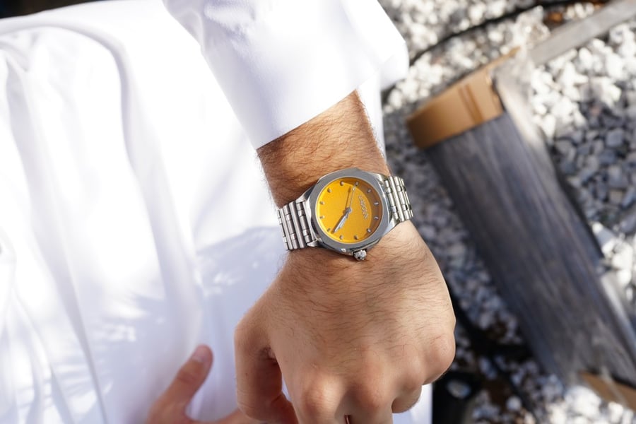 Men's Silver Stainless Steel Watch from Ladoun