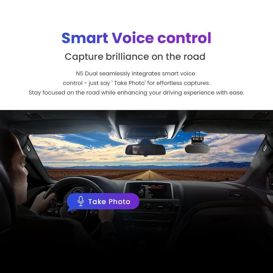 DDPAI N5 front and rear dash cam with 4K resolution for comprehensive vehicle recording