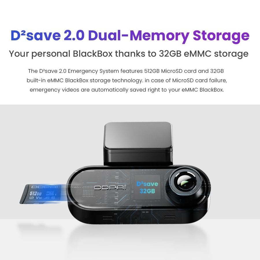 DDPAI N5 front and rear dash cam with 4K resolution for comprehensive vehicle recording