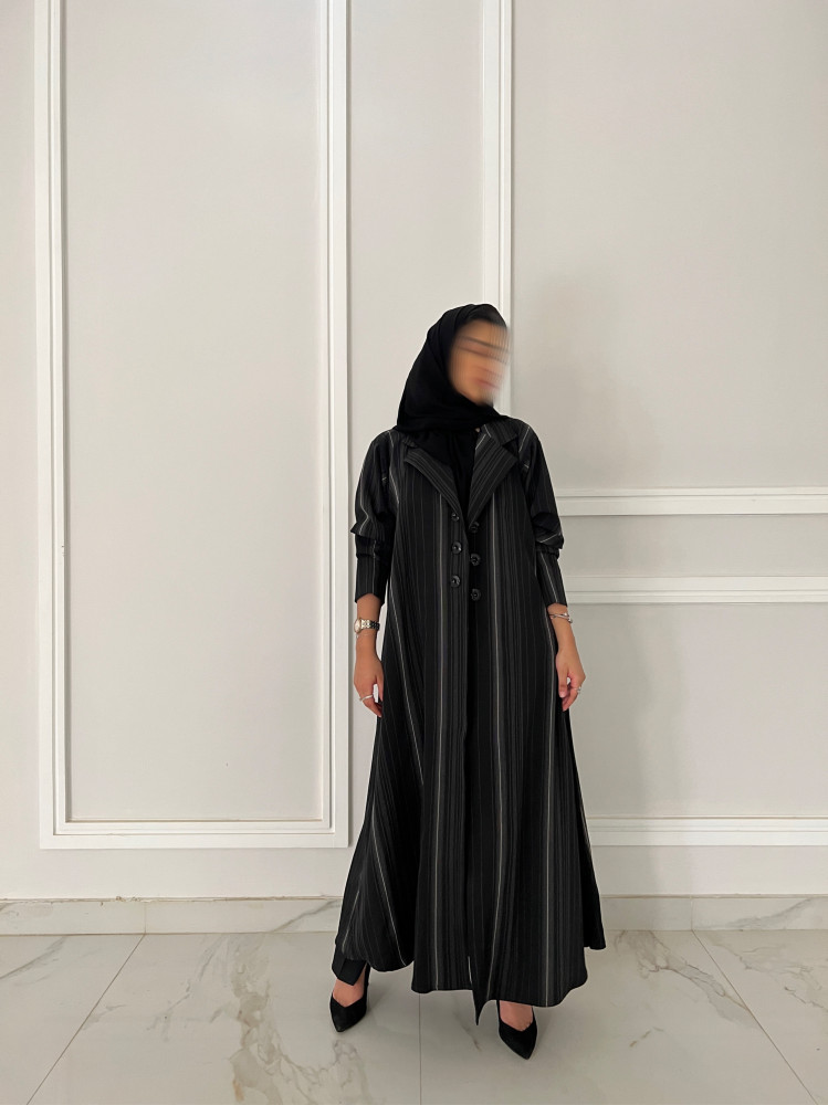 عباية مقلمة جاكيت