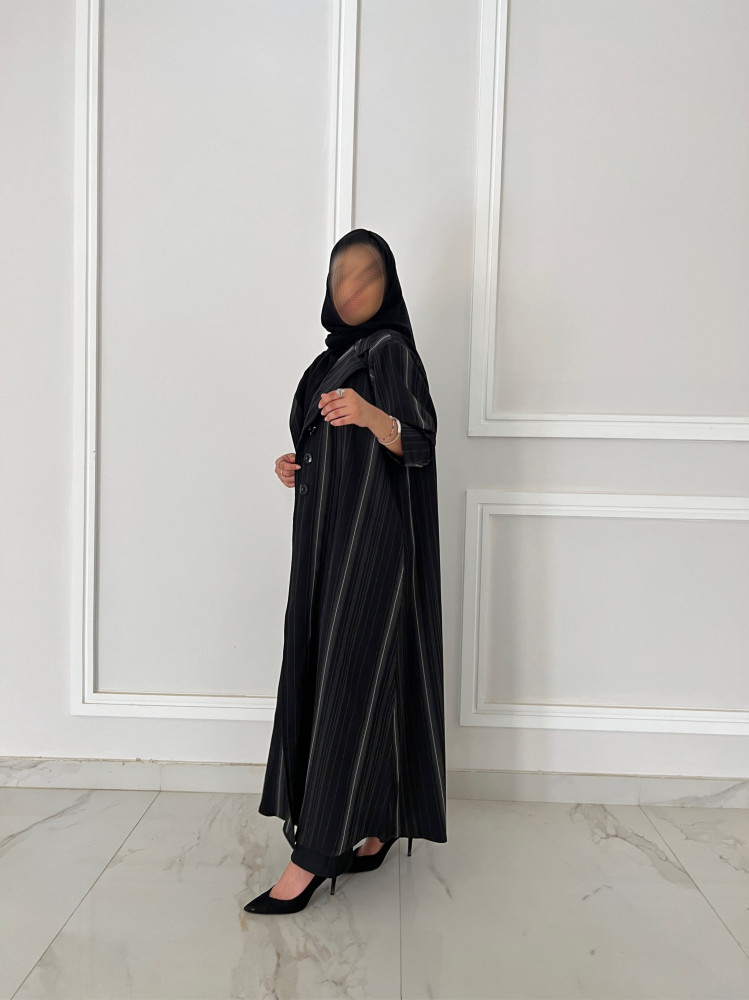عباية مقلمة جاكيت