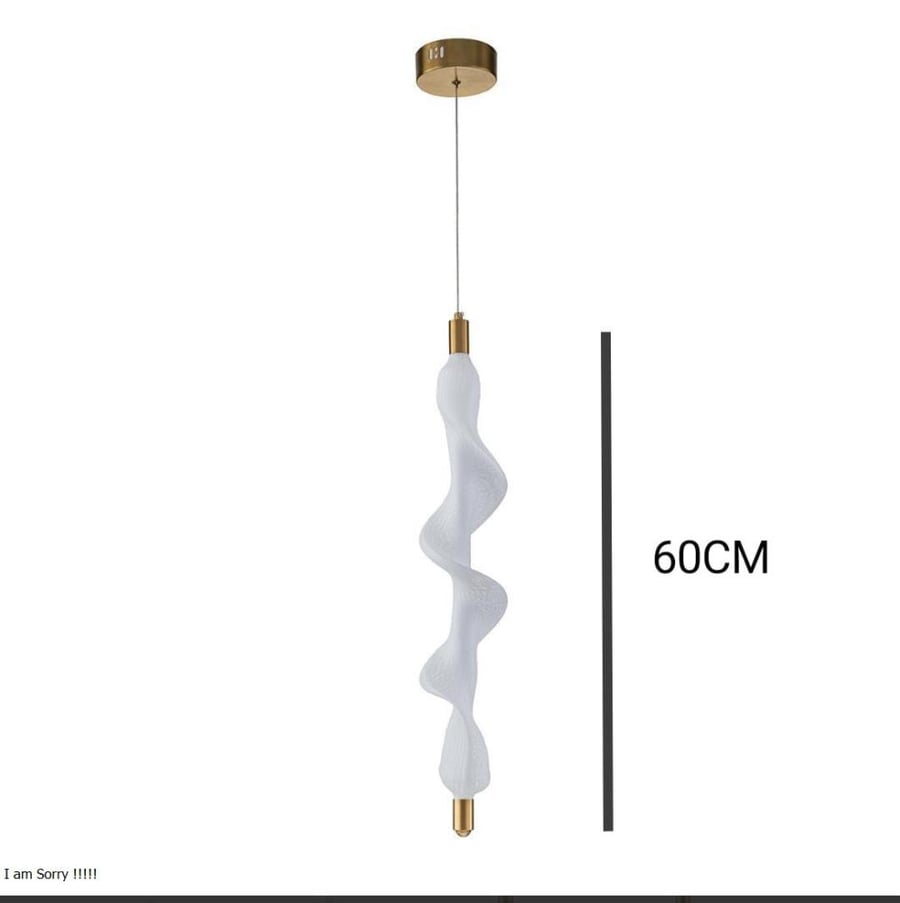 Modern Alaaqi LED chandelier, gold, 3 lights, 60 cm size, 2-meter cord length