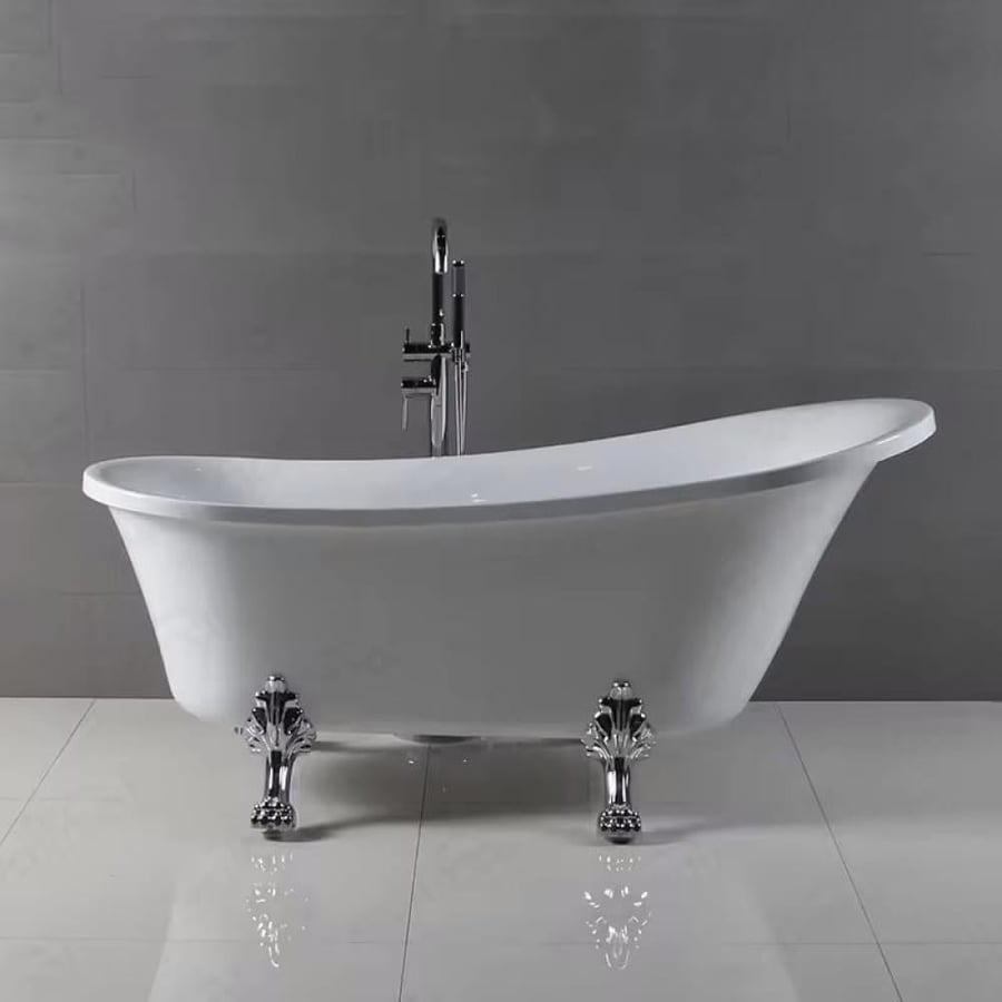 Faucet above the Egyptian white tile, available in other sizes