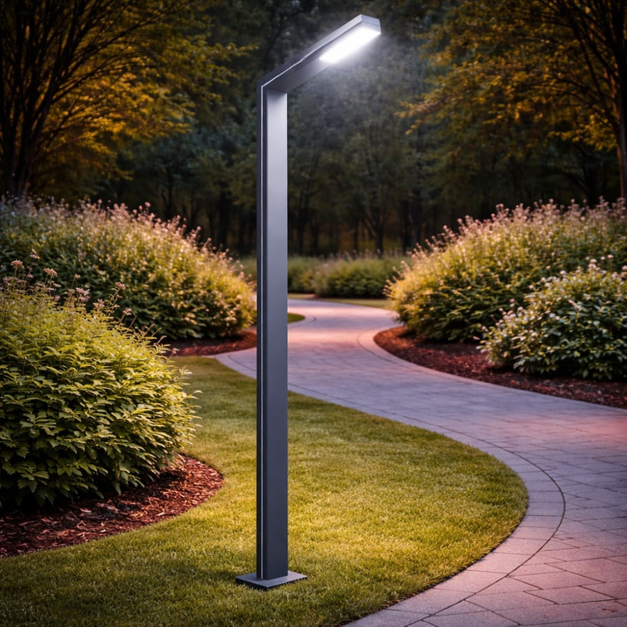 Outdoor LED street pole light – height 3 meters – power 100 watts – white illumination