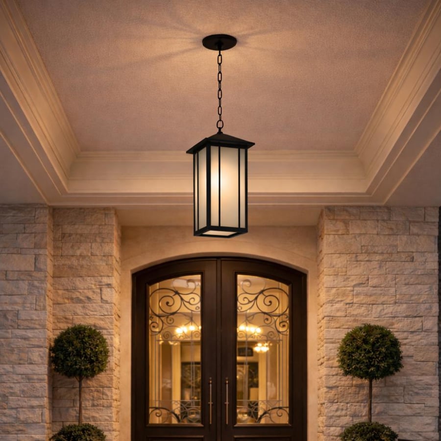 External classic black ceiling fan