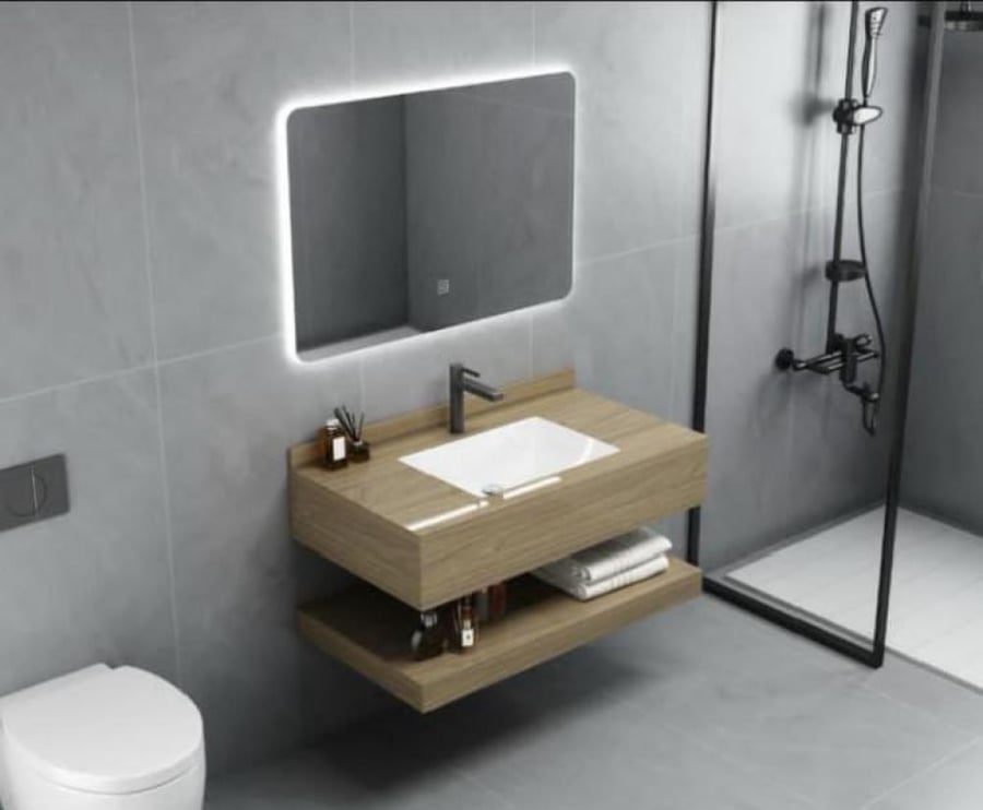 Wooden marble sinks, two pieces, one basin and two basins, in various sizes