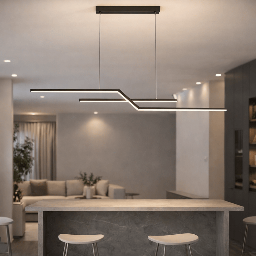 علاقي مودرن أسود LED – 3 ألوان – 20 واط – مقاس 100 سم