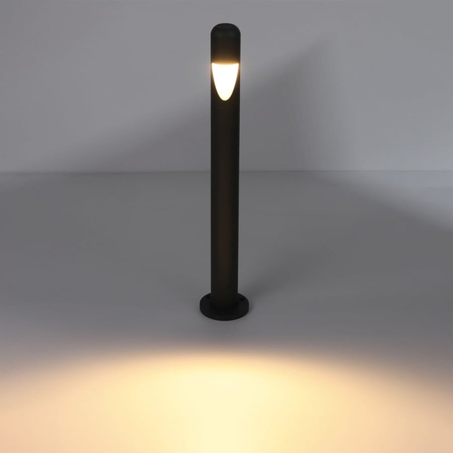 Garden lighting column in black