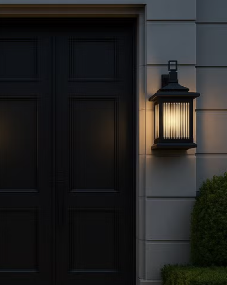 External classic wall applique – Elegant black – E27 lamp base – 32×20 cm size
