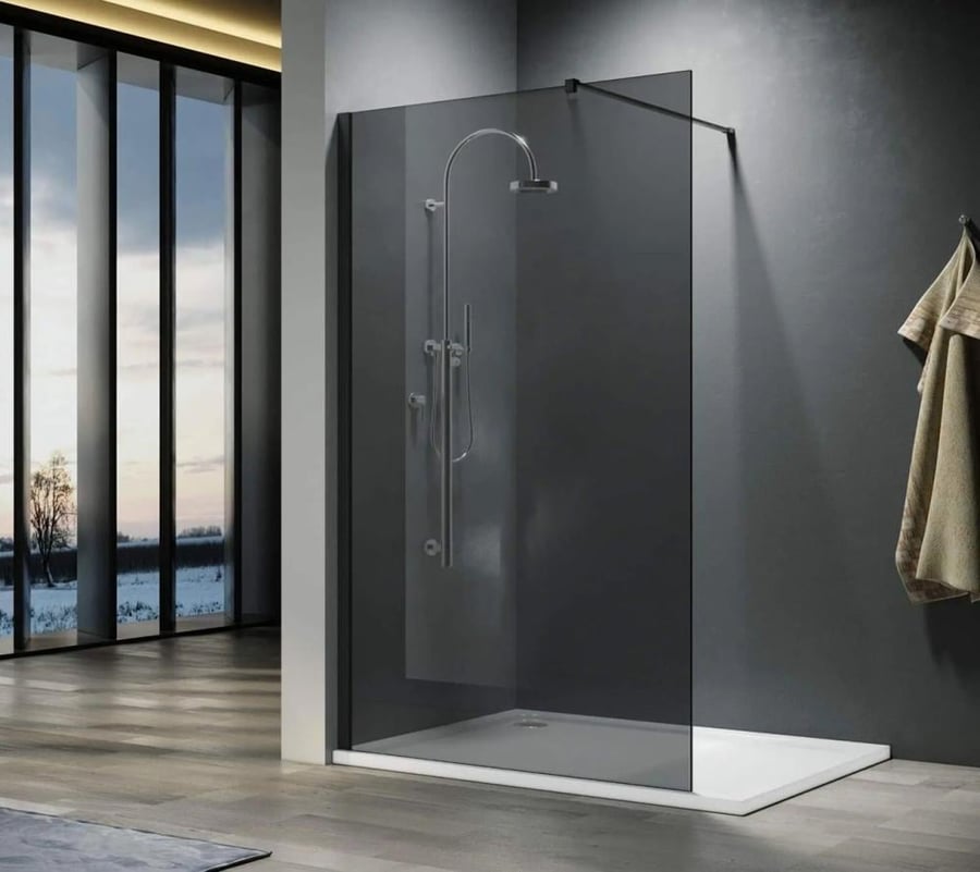 Gray color glass cover with a movable steel mounting arm available in 3 sizes