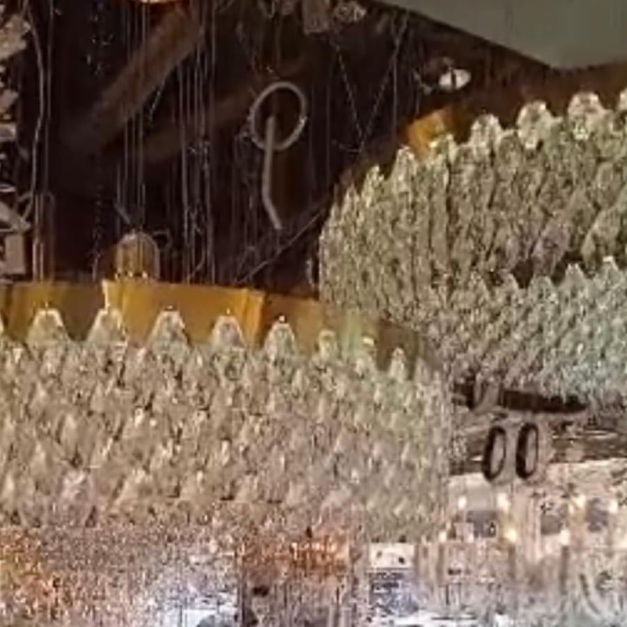 ثريا كريستال LED دائرية مقاس القطر 80 سم مع ريموت