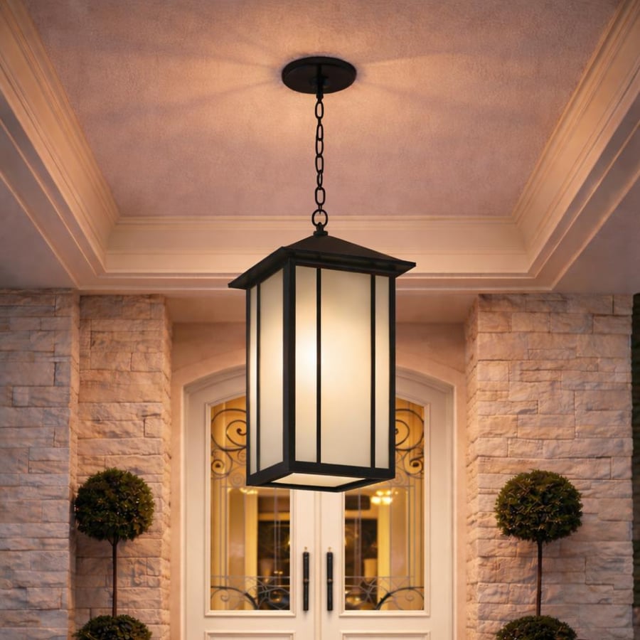 External classic black ceiling fan