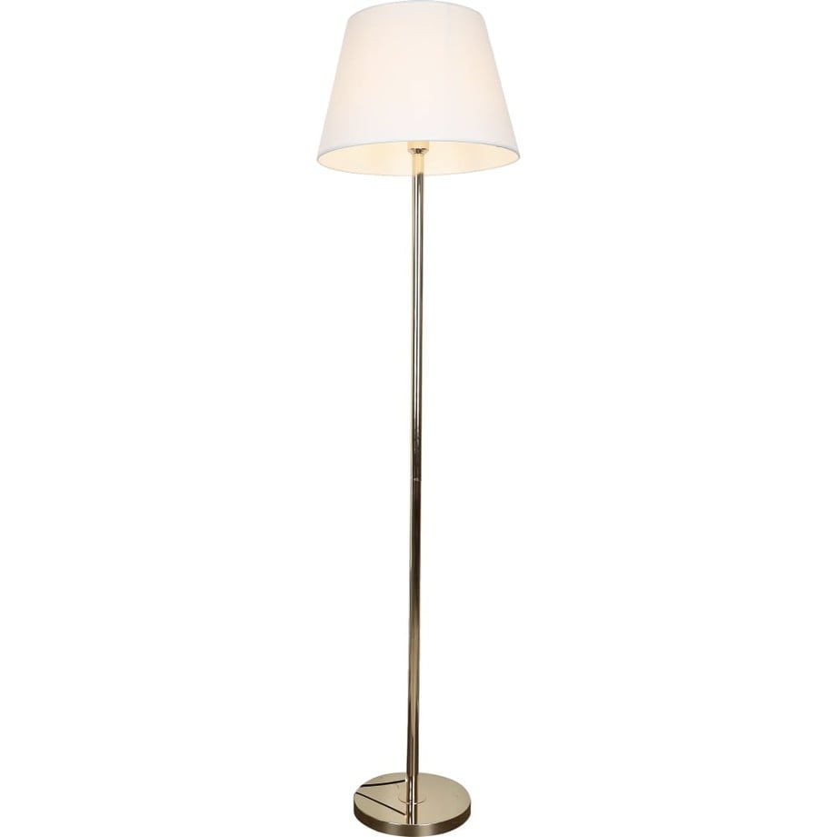 A tall ground lamp in gold color, modern style