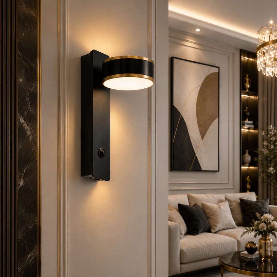 أبليك جداري LED مودرن – 3 إضاءات – 8 واط – 25 سم