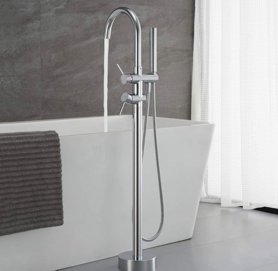 Bathtub mixer ground chrome