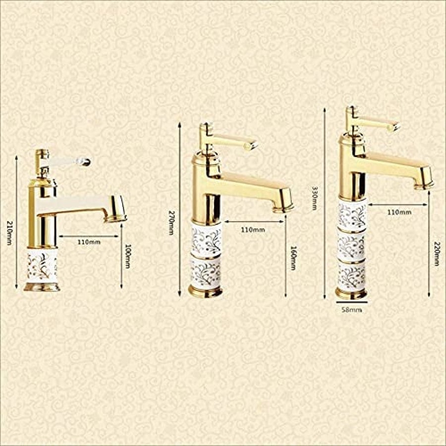 Golden short sink mixer
