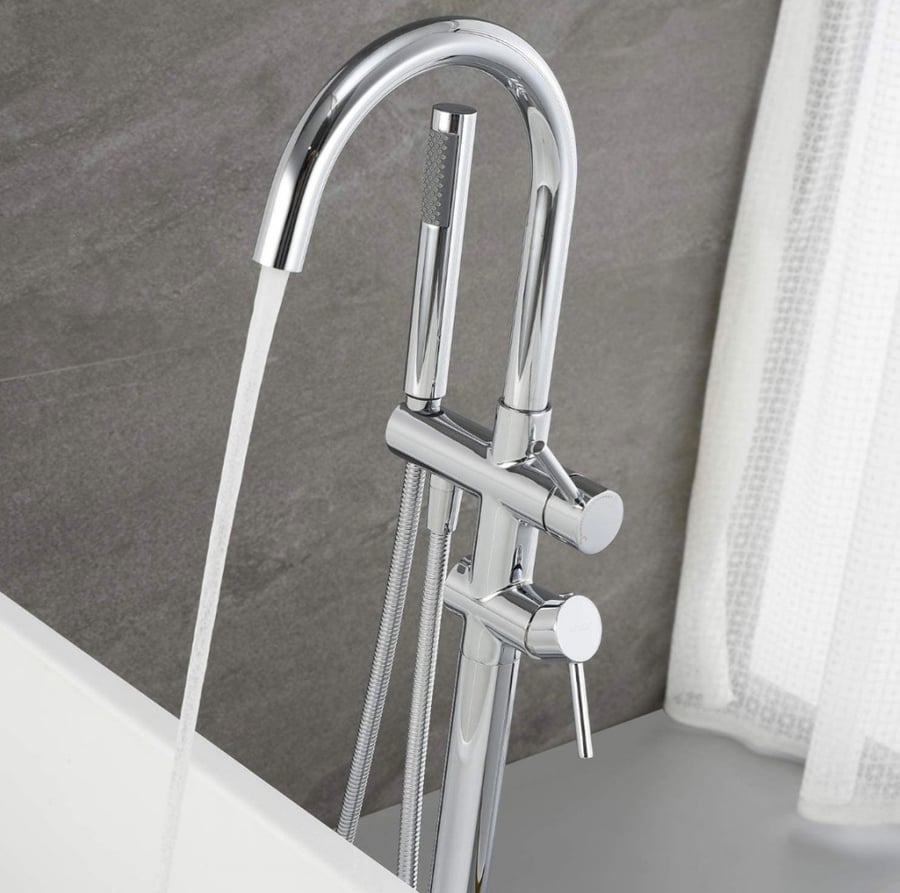 Bathtub mixer ground chrome
