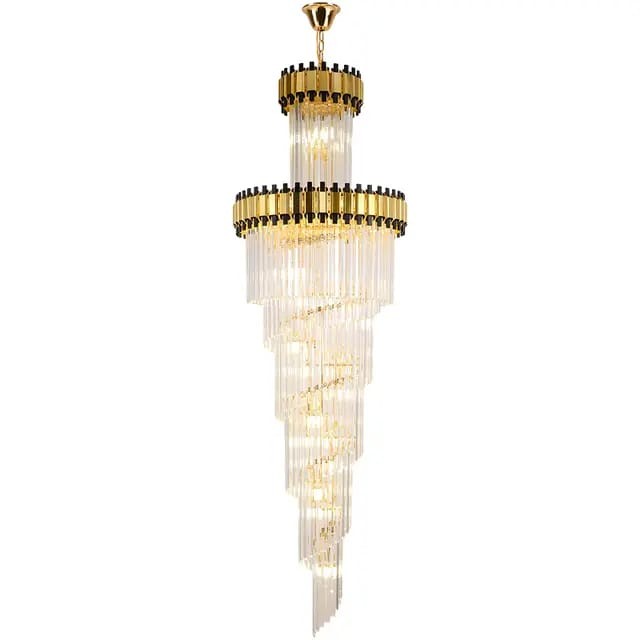 Chandelier waterfall modern contemporary design suitable for domes of houses and large halls and stairs to reflect a beautiful view of the house available in several sizes