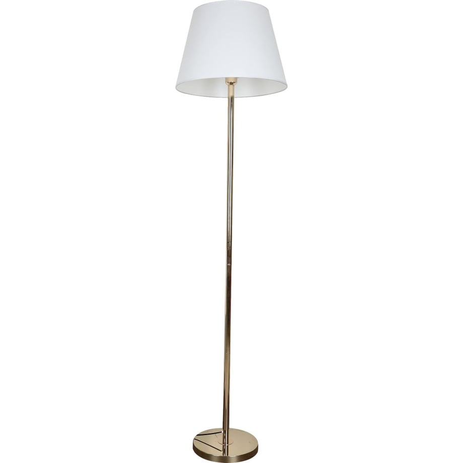 A tall ground lamp in gold color, modern style