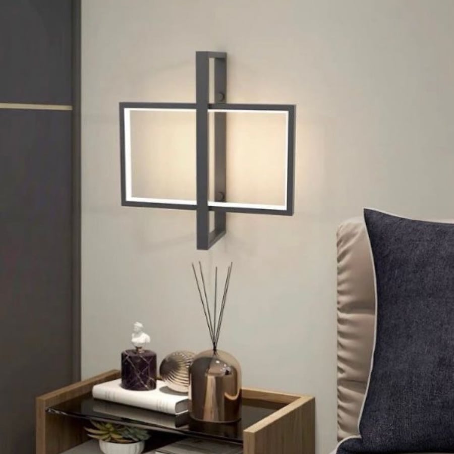 اضاءه داخليه ابليك جداري lED اسود تصميم عصري 3 اضاءات