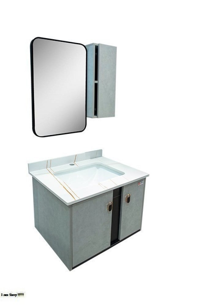 Decorative washbasin, Bali Wood, one, marble basin, 60 cm