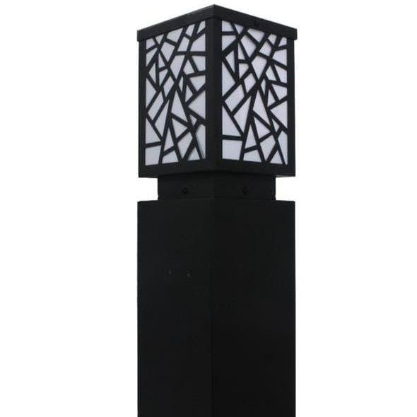 Black single garden pole lantern 60 cm