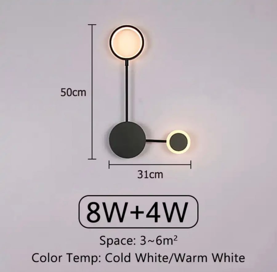 Indoor wall-mounted LED applique modern design 3 lights