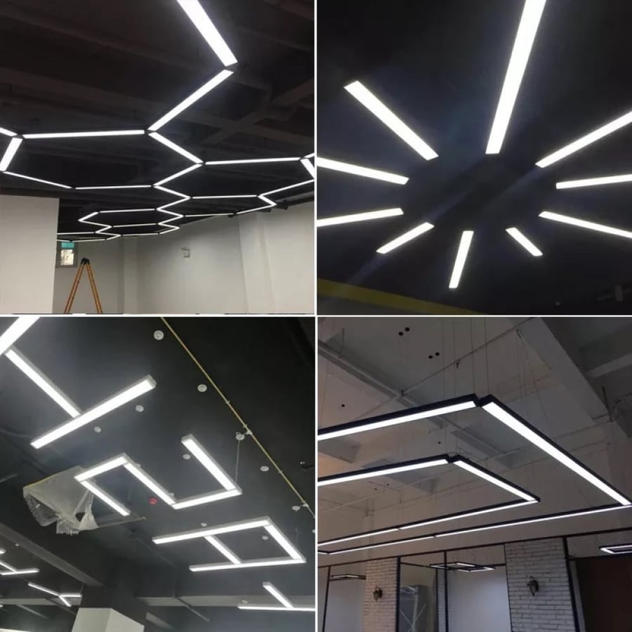 Rectangular linear lighting 40 W size 120*7 cm