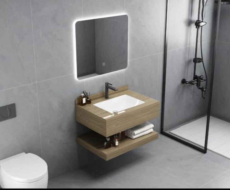 Wooden marble sinks, two pieces, one basin and two basins, in various sizes